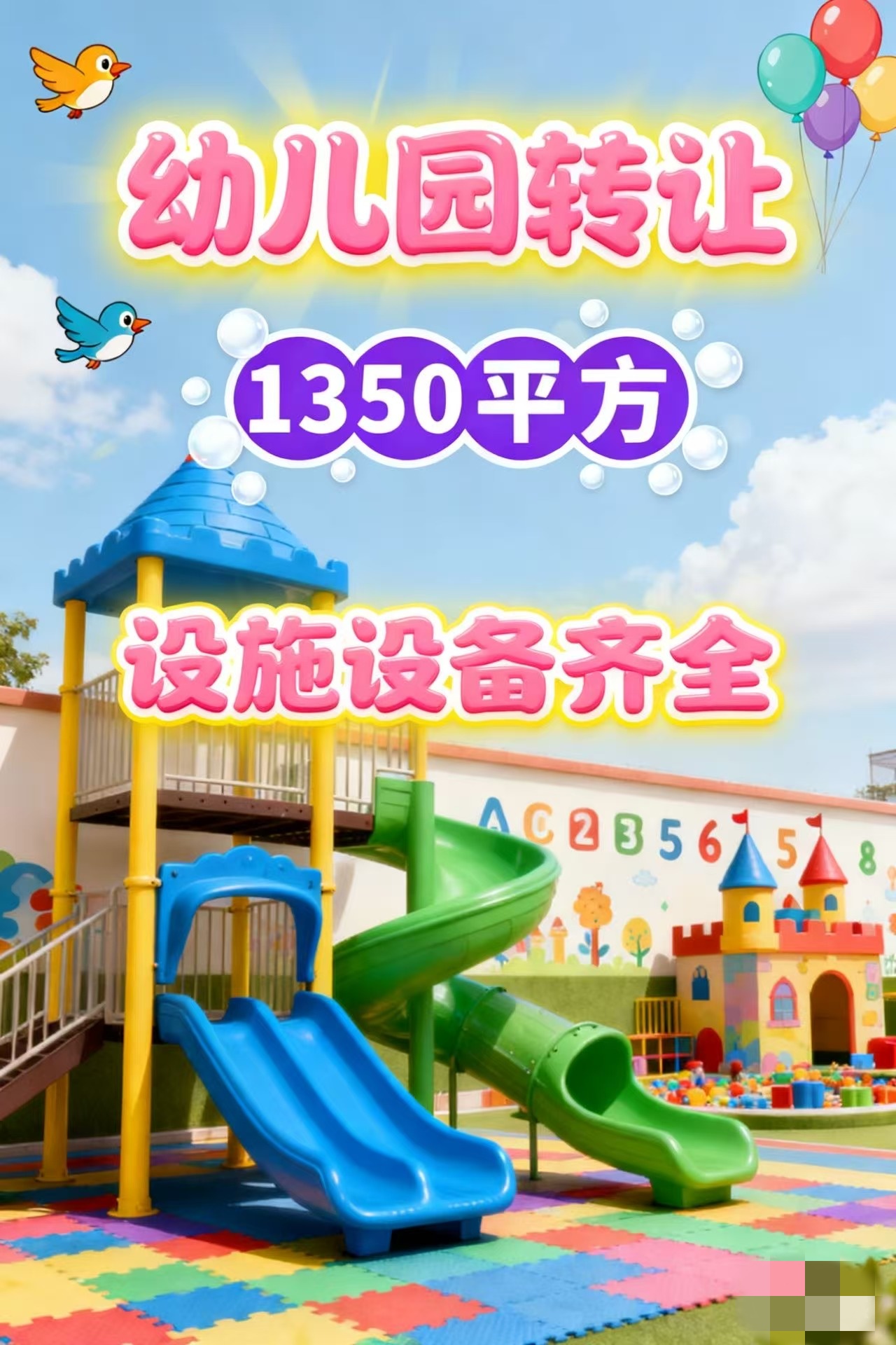 市中心1350平方幼儿园