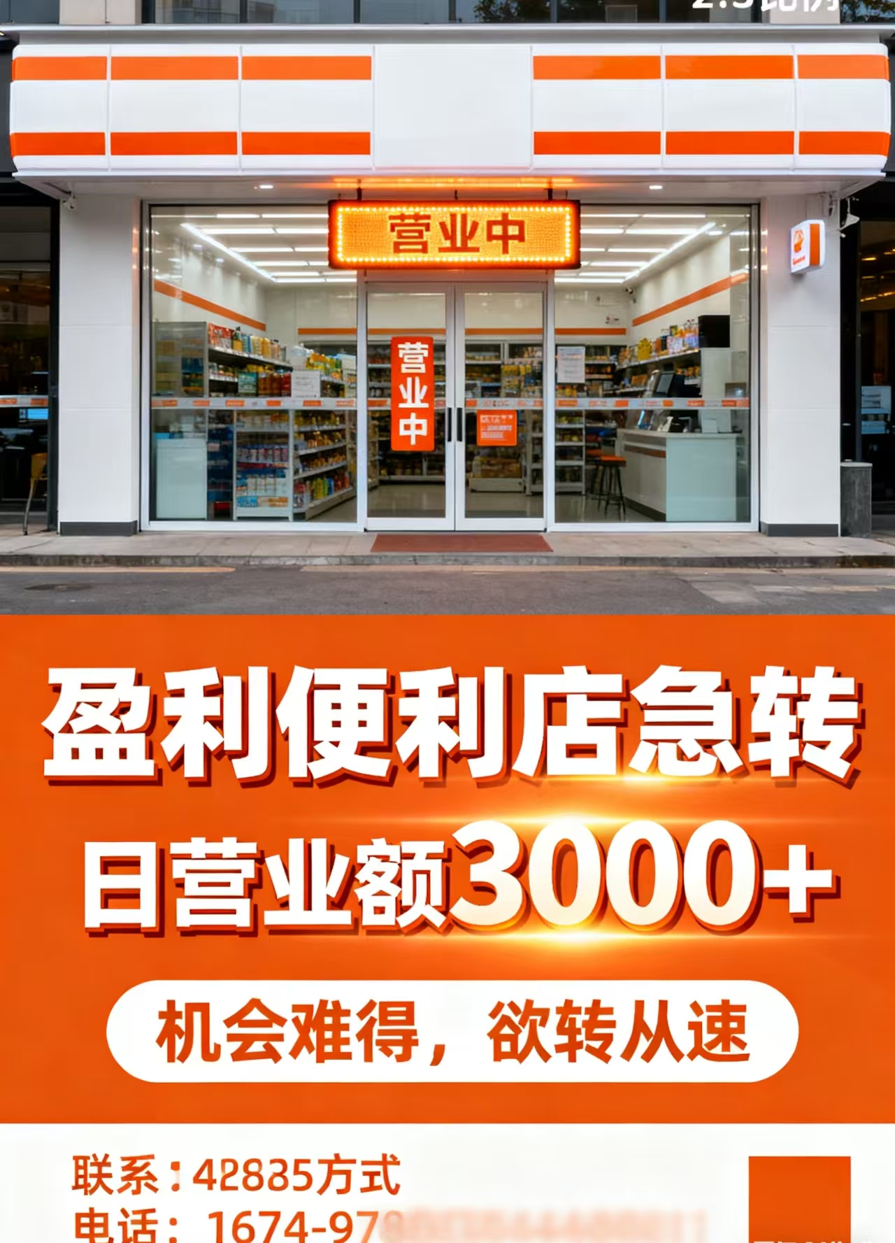 青山澜岛附近90平品牌便利店