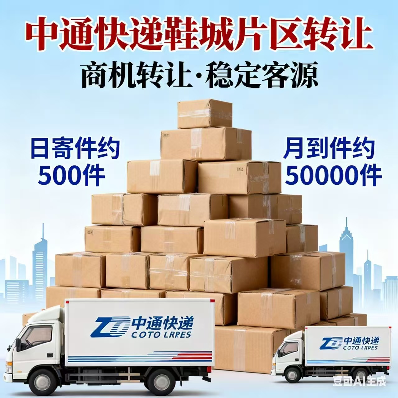 中通快递鞋城片区转让